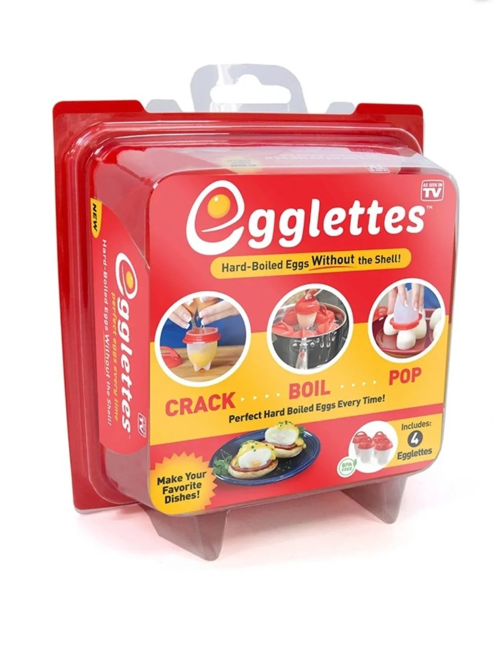 AS SEEN ON TV EGGLETTES PERFECT EGGS EVERY TIME (NEW WITH TAGS)